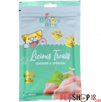 Barkers Bites Dog Treats Licious Chicken Spinach Stick 100 Gm